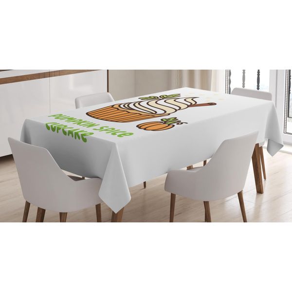 Abakuhaus Tovaglia Con Motivo Zucca, Cupcake Autunnale, Resistente Allo Sporco, Facile Da Pulire, Lavabile, Stampa Con Colori Vivaci Che Non Sbiadiscono, 140 X 240 Cm, Multicolore-image