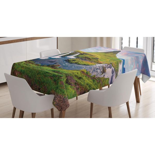 Abakuhaus Tovaglia Island, Tramonto Sul Kirkjufellsfoss, Facile Da Pulire Lavabile Resistente Allo Sporco E Con Colori Chiari Stampa Di Alta Qualità, 140 X 200 Cm, Multicolore-image
