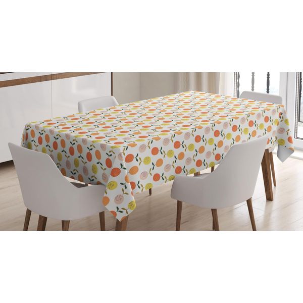 Abakuhaus Tovaglia Con Motivi Fruttati, Arancioni Multicolori, Stampa Con Colori Vivaci Che Non Sbiadiscono, Lavabile Per Uso Interno O Esterno, 140 X 200 Cm, Multicolore-image
