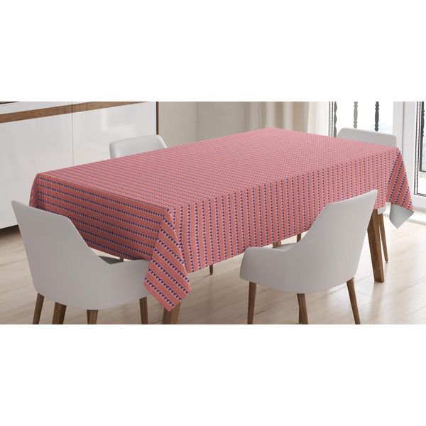 Abakuhaus Tovaglia Con Cuori, Motivo Ripetitivo, Resistente Allo Sporco, Facile Da Pulire, Lavabile, Stampa Con Colori Vivaci Che Non Sbiadiscono, 140 X 200 Cm, Quartz SchamesröTe-image