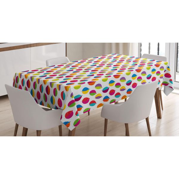 Abakuhaus Tovaglia Autunnale, Foglie Autunnali Arte Colorata, Stampa Personalizzata Con Colori Chiari Lavabile Impermeabile Non Sbiadisce, 140 X 200 Cm, Multicolore-image