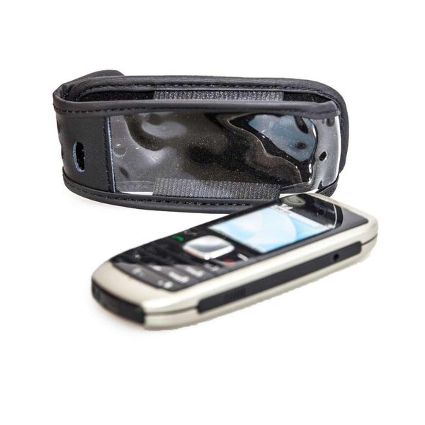 Caseroxx Custodia In Pelle Con Clip Da Cintura Compatibile Con Nokia 1800 In Vera Pelle, Custodia Con Clip Da Cintura E Finestra Di Visualizzazione-image