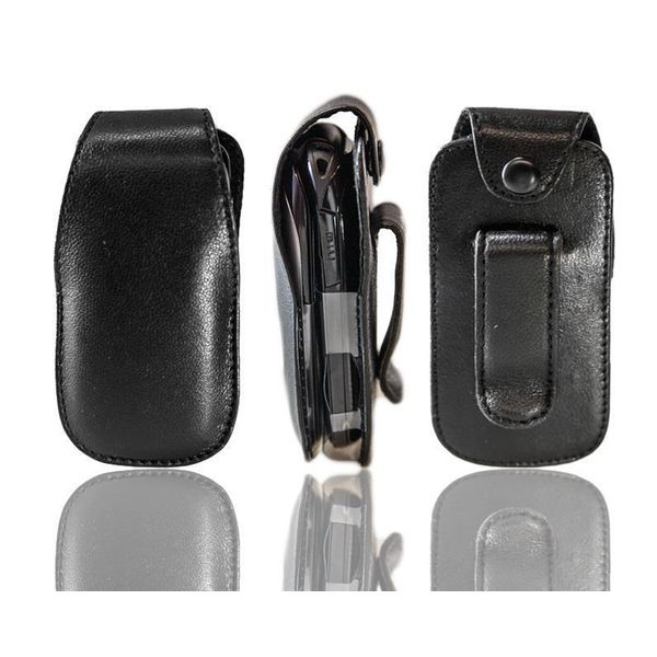 Caseroxx Custodia In Pelle Con Clip Da Cintura Compatibile Con Samsung E1150I In Vera Pelle, Custodia Con Clip Da Cintura E Finestra Di Visualizzazione-image