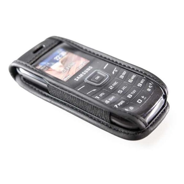 Caseroxx Custodia In Pelle Con Clip Da Cintura Compatibile Con Samsung Gt E-1200 Keystone 2 In Vera Pelle, Custodia Con Clip Da Cintura E Finestra Di Visualizzazione-image