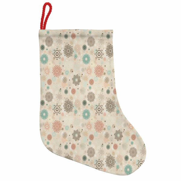 Abakuhaus Stivali Di Babbo Natale Invernali Da Appendere Calze Natalizie, Fiocchi Di Neve Natalizi Retrò, Calza Natalizia Da Appendere, 25X35 Cm, Multicolore-image