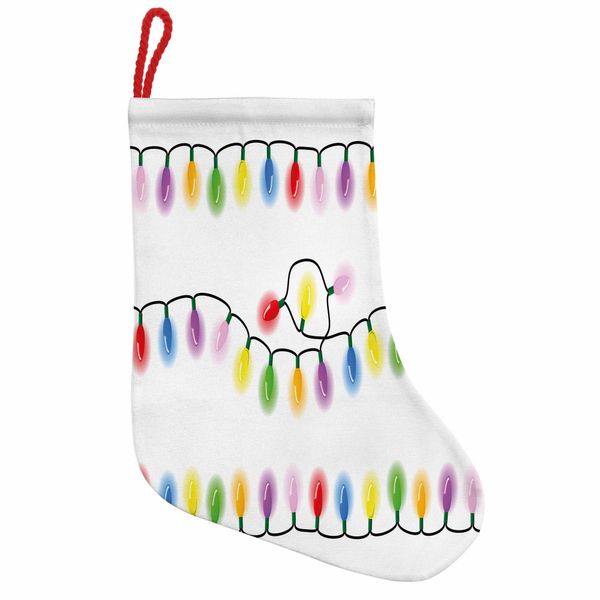 Abakuhaus Natale Stivali Di Babbo Natale Da Appendere Calze Di Natale, Colori Vivaci, Calza Di Natale Da Appendere, 25X35 Cm, Multicolore-image