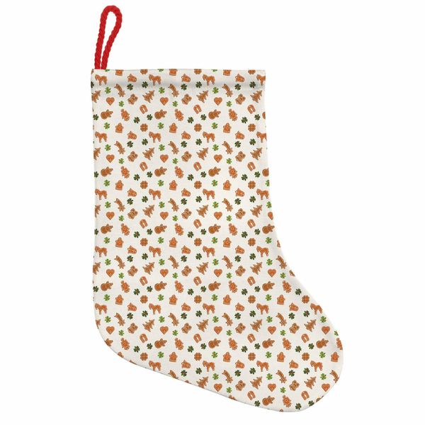 Abakuhaus Biscotti Stivali Di Babbo Natale Da Appendere Calze Di Natale, Nastri E Campanelle Natale, Calza Di Natale Da Appendere, 25X35 Cm, Multicolore-image