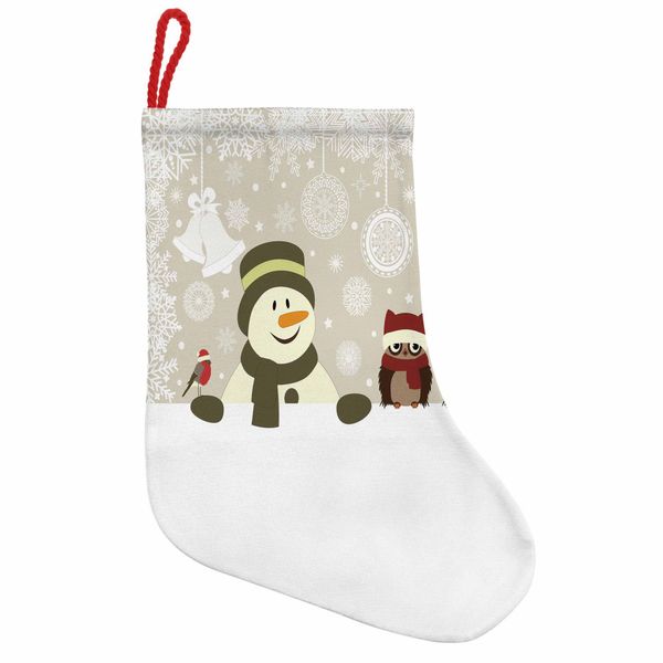 Abakuhaus Natale Stivali Di Babbo Natale Da Appendere Calze Natalizie, Fiocco Di Neve Giorno D'inverno, Calza Natalizia Da Appendere, 25X35 Cm, Multicolore-image