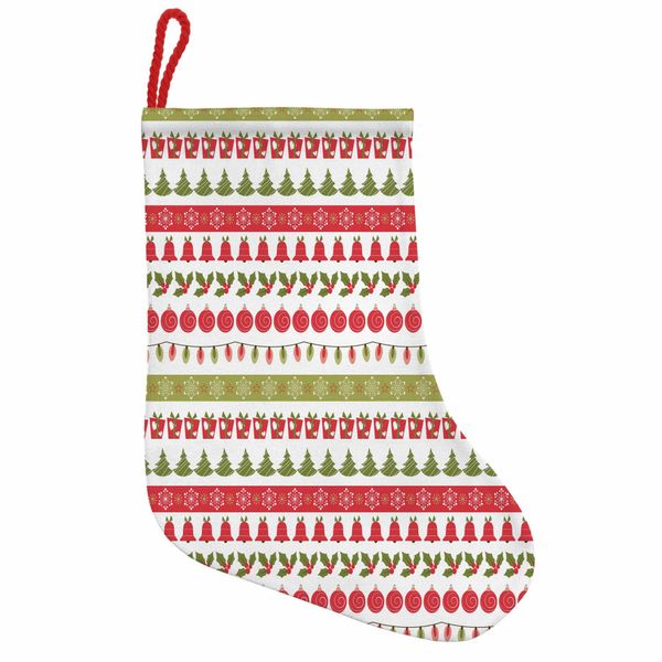 Abakuhaus Natale Stivali Di Babbo Natale Da Appendere Calze Di Natale, Vacanze Di Dicembre, Calza Di Natale Da Appendere, 25X35 Cm, Verde Felce Scuro Corallo-image