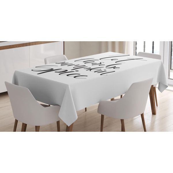 Abakuhaus Tovaglia Con Motivo Zucche, Tema Autumn Vibes, Adatta Per Interni Ed Esterni, Lavabile, Stampa Chiara, Non Sbiadisce, 140 X 170 Cm, Grigio Antracite E Bianco-image