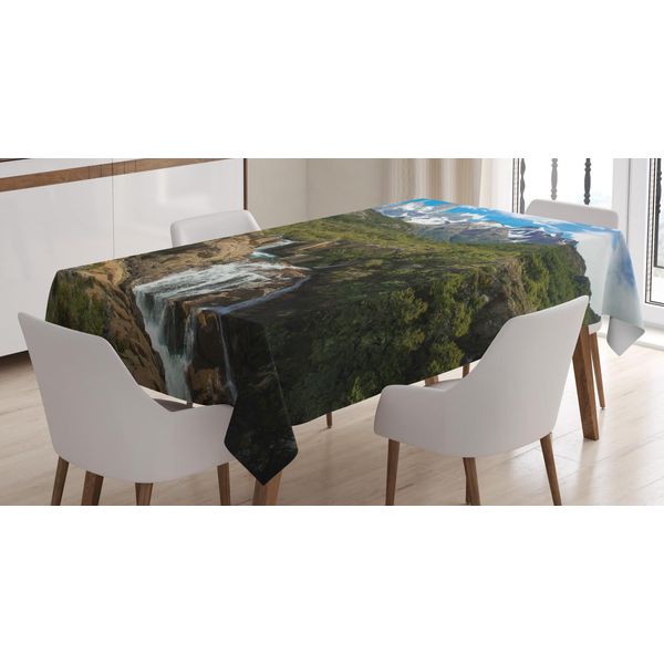 Abakuhaus Tovaglia Da Esterno, Fitz Roy, Adatta Per Interni Ed Esterni Lavabile Stampa Chiara Nessuno Scolorimento, 140 X 170 Cm, Verde Oliva Cocoa-image