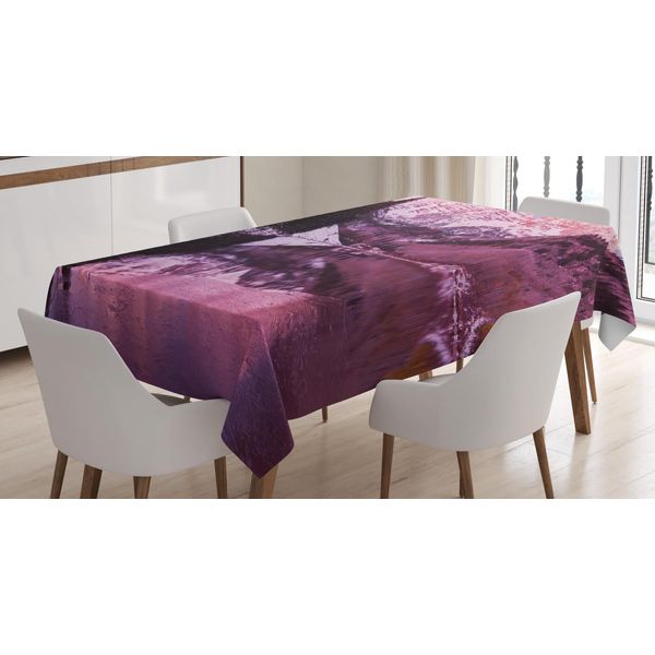 Abakuhaus Usa Tovaglia, Snowy Maroon Bells E Lago, Adatta Per Interni Ed Esterni Lavabile Stampa Chiara Nessuno Scolorimento, 140 X 170 Cm, Rose Essiccate E Lavanda-image