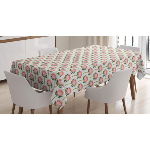 Abakuhaus Tovaglia Floreale, Protea Flower Garden Art, Adatta Per Interni Ed Esterni, Lavabile, Stampa Chiara, Non Sbiadisce, 140 X 170 Cm, Rosa Pallido Rubino-image