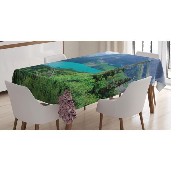 Abakuhaus Tovaglia Parco Nazionale Dei Ghiacciai, Lago Grinnell E Montagne, Facile Da Pulire, Lavabile, Stampa Resistente Al Lavaggio, Non Sbiadisce, Per Uso Esterno, 140 X 170 Cm, Multicolore-image