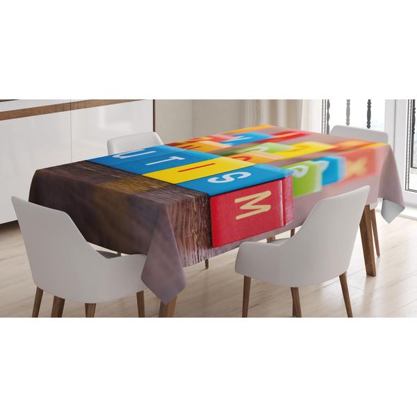 Abakuhaus Tovaglia Per Autismo, Etichetta Pedagogica, Adatta Per Interni Ed Esterni, Lavabile, Stampa Chiara, Non Sbiadisce, 140 X 170 Cm, Multicolore-image