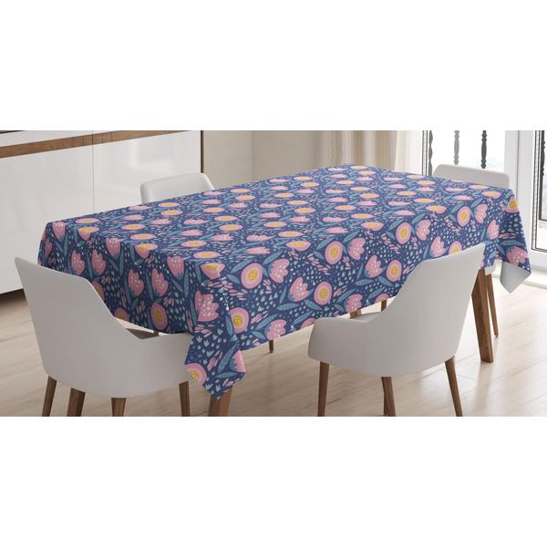 Abakuhaus Tovaglia Floreale, Petali Di Fiori Sognanti Primavera, Adatta Per Interni Ed Esterni Lavabile Stampa Chiara Nessuno Scolorimento, 140 X 170 Cm, Rosa Lavanda Scura-image