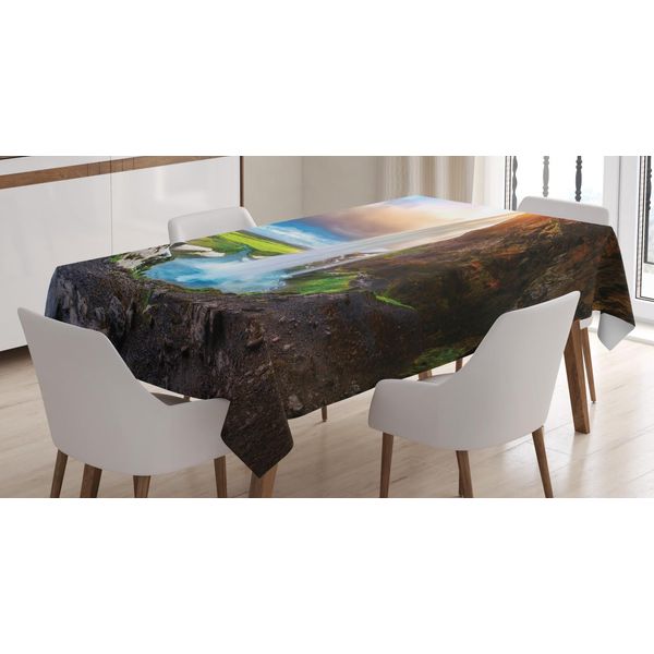 Abakuhaus Tovaglia Islanda, Cascata Seljalandsfoss, Stampa Personalizzata Con Colori Vivaci, Lavabile, Impermeabile, Non Sbiadisce, 140 X 170 Cm, Multicolore-image