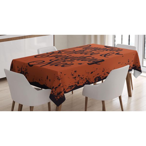 Abakuhaus Tovaglia Con Motivo Zucche, Tema Halloween, Facile Da Pulire, Lavabile, Stampa Resistente Al Lavaggio, Non Sbiadisce, Per Esterni, 140 X 170 Cm, Marrone Cannella Castagna-image