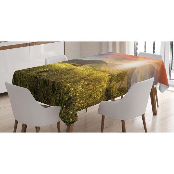 Abakuhaus Tovaglia Naturale, Tramonto Arcobaleno Sulla Montagna, Adatta Per Interni Ed Esterni Lavabile Stampa Chiara Nessuno Scolorimento, 140 X 170 Cm, Multicolore-image