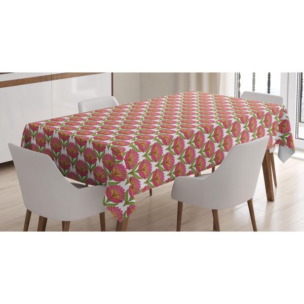 Abakuhaus Tovaglia Floreale, Fiori Disegnati A Mano, Adatta Per Interni Ed Esterni, Lavabile, Stampa Chiara, Non Sbiadisce, 140 X 170 Cm, Rosa Caramello-image