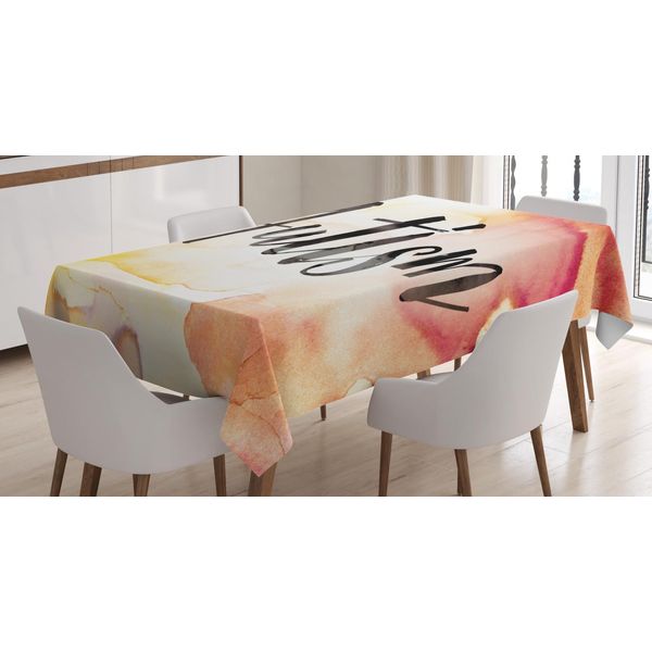 Abakuhaus Tovaglia Autismo, Scritta A Mano Su Acquerello, Adatta Per Uso Esterno, Lavabile, Colori Resistenti, Colori Chiari, Repellente Allo Sporco, 140 X 170 Cm, Multicolore-image