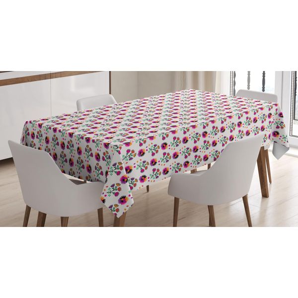 Abakuhaus Tovaglia Astratta, Motivo Floreale Stravagante E Cartoonesco, Adatta Per Interni Ed Esterni, Lavabile, Stampa Chiara, Non Sbiadisce, 140 X 170 Cm, Multicolore-image