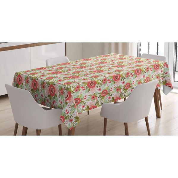 Tovaglia Floreale Abakuhaus, Pastel Spring Flower, Adatta Per Interni Ed Esterni, Lavabile, Stampa Chiara, Non Sbiadisce, 140 X 170 Cm, Multicolore-image