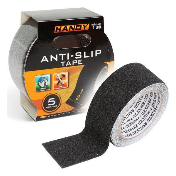 Nastro Autoadesivo Antiscivolo - 5 M X 5 Cm - Per Scale, Pavimenti, Soglie - Impermeabile - Per Interni Ed Esterni-image