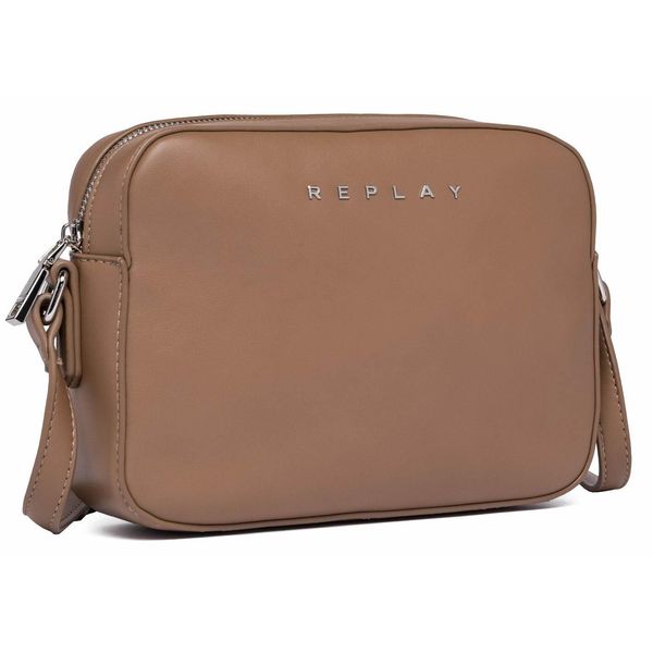 Replay Borsa A Tracolla Crossbody Bag Dirty Pale Beige Marrone Chiaro-image