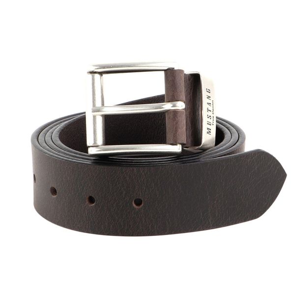 Mustang Pelle Cintura Leather Belt 40Mm W125 Darkbrown Marrone Scuro-image