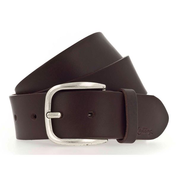 Mustang Pelle Cintura Classic Women Leather Belt W100 Darkbrown Marrone-image