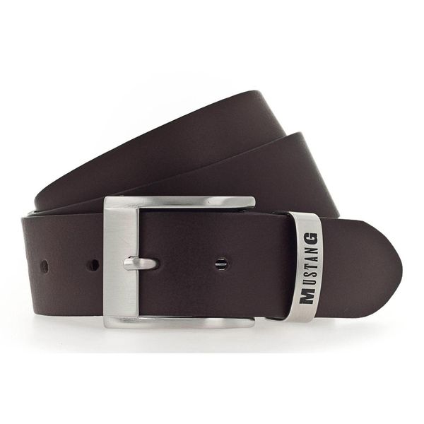 Mustang Pelle Cintura Classic Leather Belt W125 Darkbrown Marrone Scuro-image