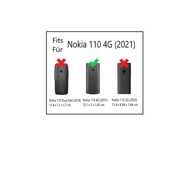 Custodia In Pelle Con Clip Da Cintura Per Nokia 105 / 110 4G-image