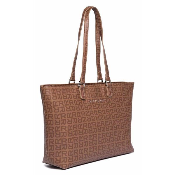 Replay Borsa A Tracolla Borsa Shopper Shoulder Bag Dirty Pale Beige Marrone Chiaro-image