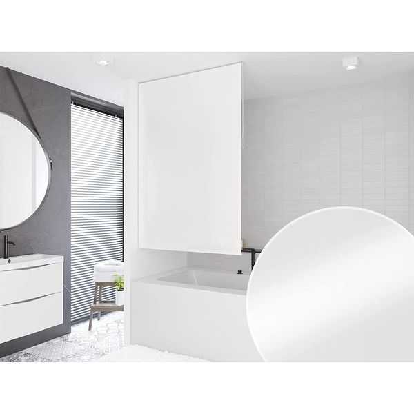 Tenda A Rullo Per Doccia Modello Base Uni White 7 Larghezze A Scelta (60X240 Cm)-image