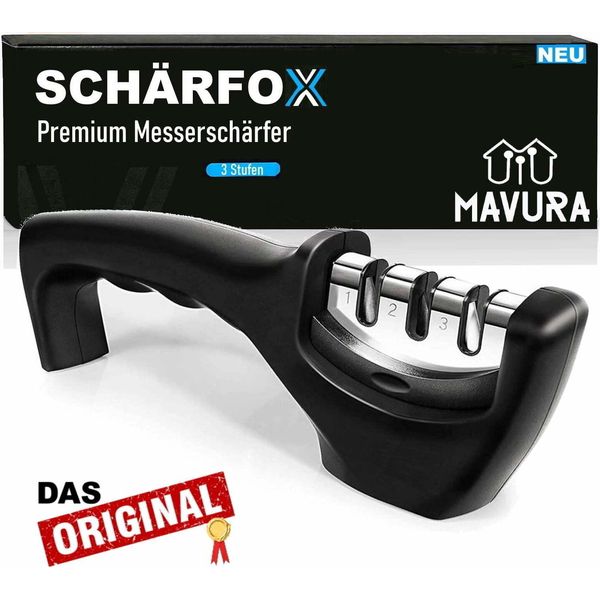 SchÄRfox Affilacoltelli Professionale Affilacoltelli 3 Fasi Affilacoltelli Diamantati-image
