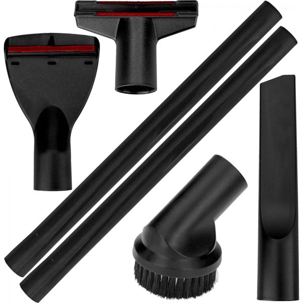 Set Sillar: 2X Tubo Di Plastica E 4 Ventose - Diametro Interno 35Mm Ricambio Per Karcher, Parkside, Bosch, Siemens, Miele, Moulinex, Profi, Einhell, Macallister - Sostituzione-image