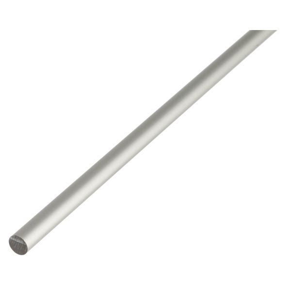 Alberts 498030 Barra Rotonda, Alluminio, Anodizzato Argento, 1000 X 12 Mm, Set Di 4-image