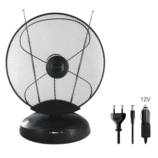 Evolveo Xany 4 Lte 230/12V, Antenna Ambiente Attiva 50Dbi DVB-T/T2, Filtro Lte-image