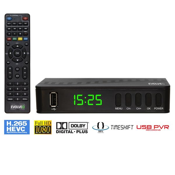 Evolveo Alpha T2, Registratore Hd DVB-T2 H.265/HEVC-image