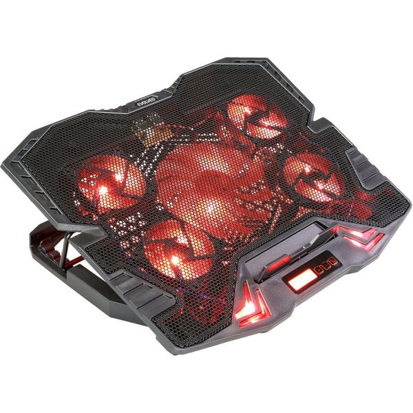 Evolveo Ania 5R, Supporto Di Raffreddamento Per Computer Portatile, Retroilluminazione Rossa, Regolabile, Reg.Rpm, Display-image