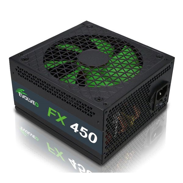 Evolveo Fx 450, Alimentatore 450W Atx, 14Cm, Silenzioso, 80+, Sfuso-image