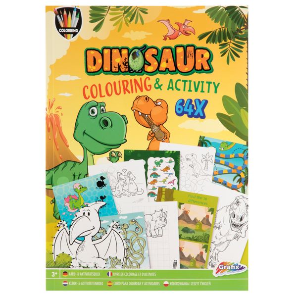 Libro Di Dino Da Colorare E Creatività-image