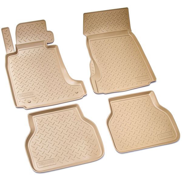3D Tappetini In Gomma Per Bmw 5Er E39 Soda Touring Bj 1995-2004 Beige Rand-image
