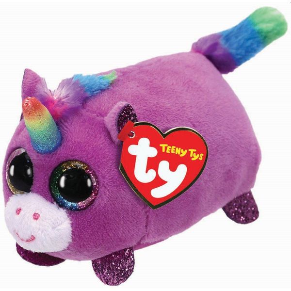 Ty 42149 Figura Di Peluche Teeny Tys - Unicorno Rosetta, Circa 10 Cm-image