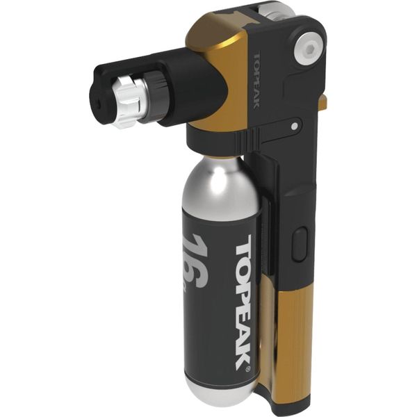 Topeak Pompa A Cartuccia CO2 E Kit Di Riparazione Tubi Master+, Oro-image