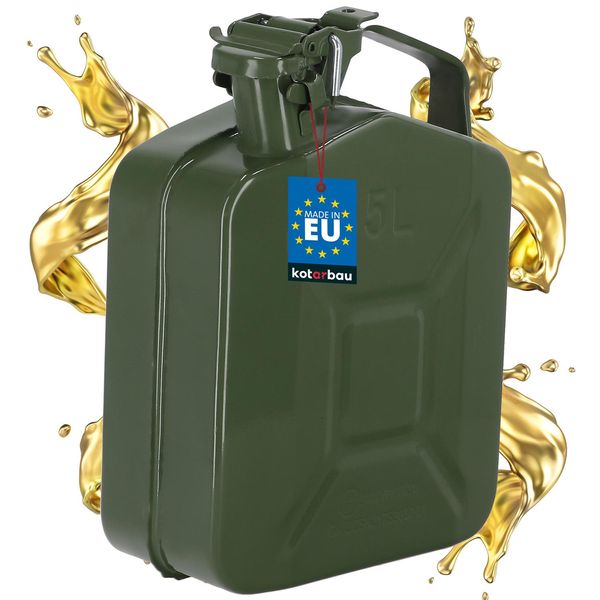 Kotarbau® Tanica In Metallo 5L Per Carburanti Benzina Stoccaggio Di Liquidi-image