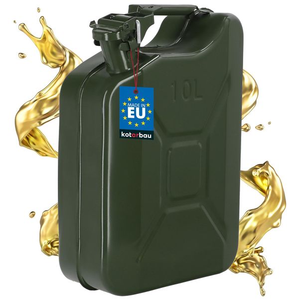 Kotarbau® Tanica In Metallo 10L Per Carburanti Benzina Stoccaggio Di Liquidi-image