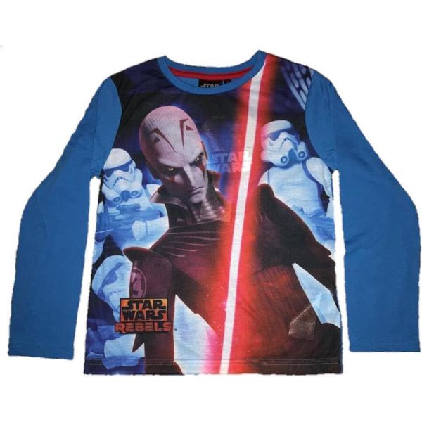 Maglietta Disney Star Wars A Maniche Lunghe Da Ragazzo Blu 104-image