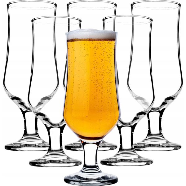 Bicchieri Da Birra Kadax Con Piede "Arino"", Bicchieri Da Acqua, Bicchieri Da Cocktail, Bicchieri Da Bevande, 360 Ml, 6 Pezzi"-image